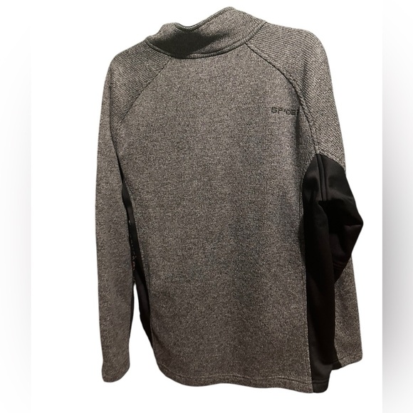 Spyder Gray and Black Quarter-Zip Sweater size XL - Picture 2 of 6